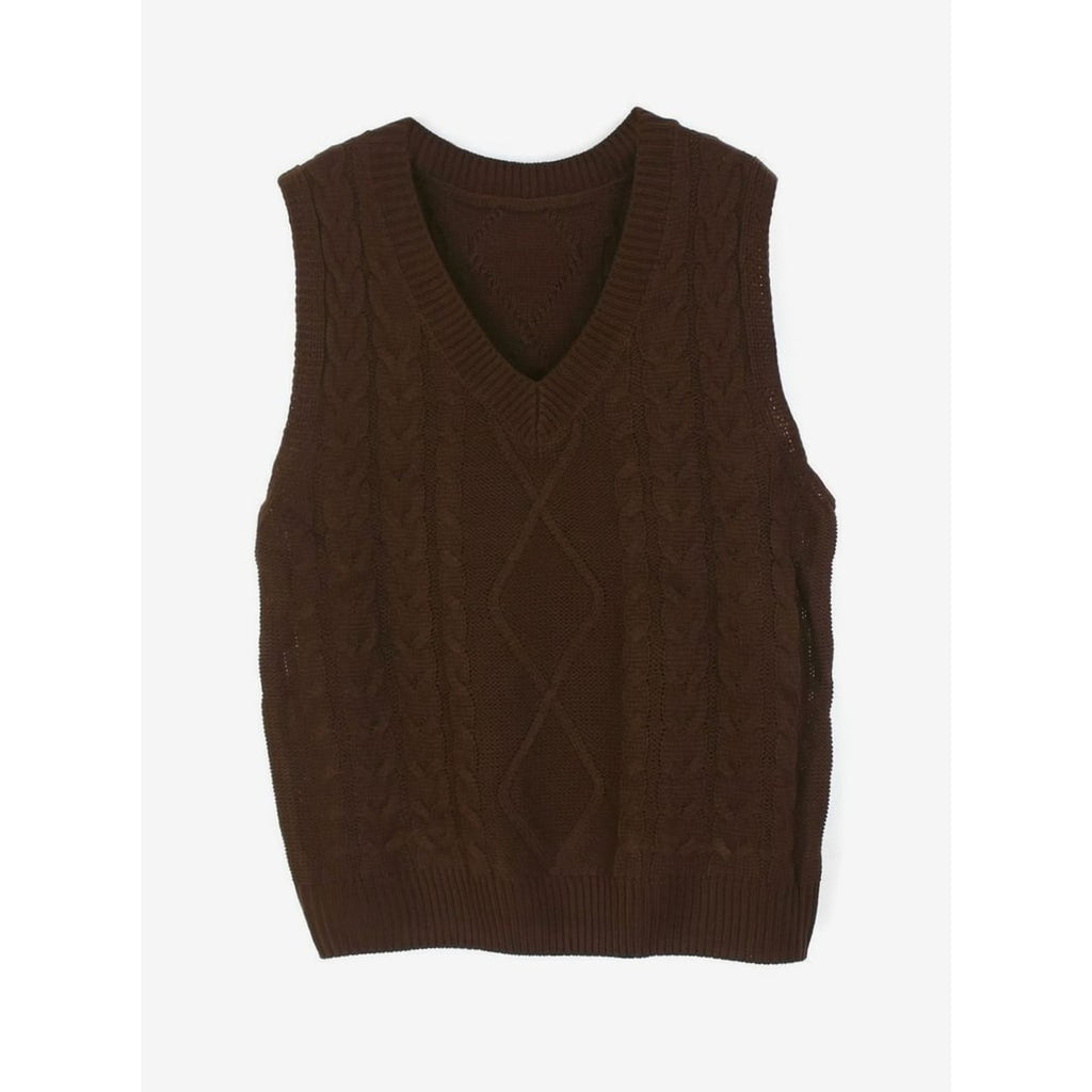 Sweater Vests with Relaxed Knit Fit and V-Neck - Image 51