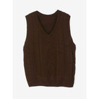Sweater Vests with Relaxed Knit Fit and V-Neck - Image 51
