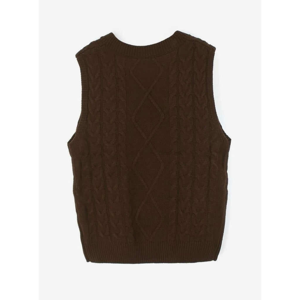 Sweater Vests with Relaxed Knit Fit and V-Neck - Image 52