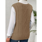 Sweater Vests with Relaxed Knit Fit and V-Neck - Image 57