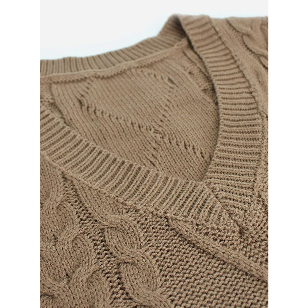 Sweater Vests with Relaxed Knit Fit and V-Neck - Image 59