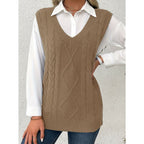 Sweater Vests with Relaxed Knit Fit and V-Neck - Image 64