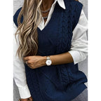 Sweater Vests with Relaxed Knit Fit and V-Neck - Image 67