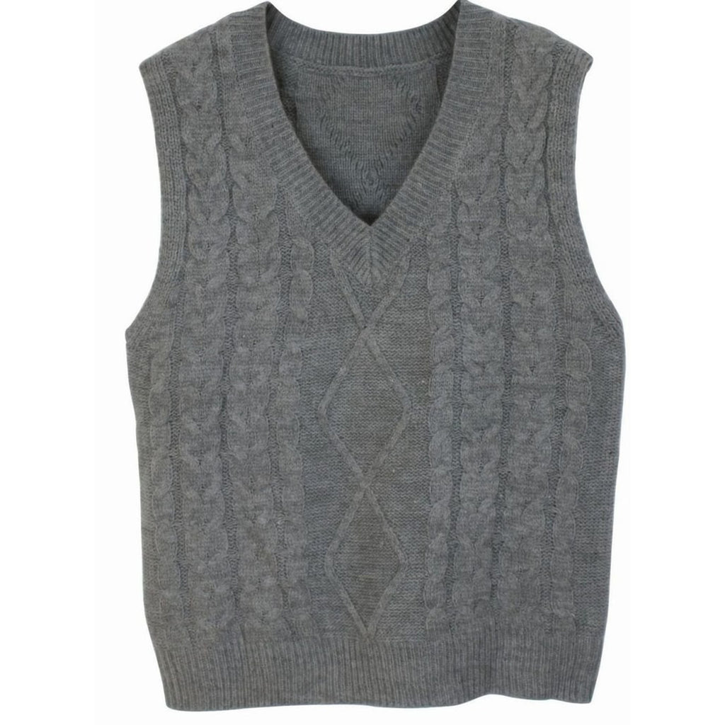 Sweater Vests with Relaxed Knit Fit and V-Neck - Image 7
