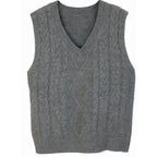 Sweater Vests with Relaxed Knit Fit and V-Neck - Image 7