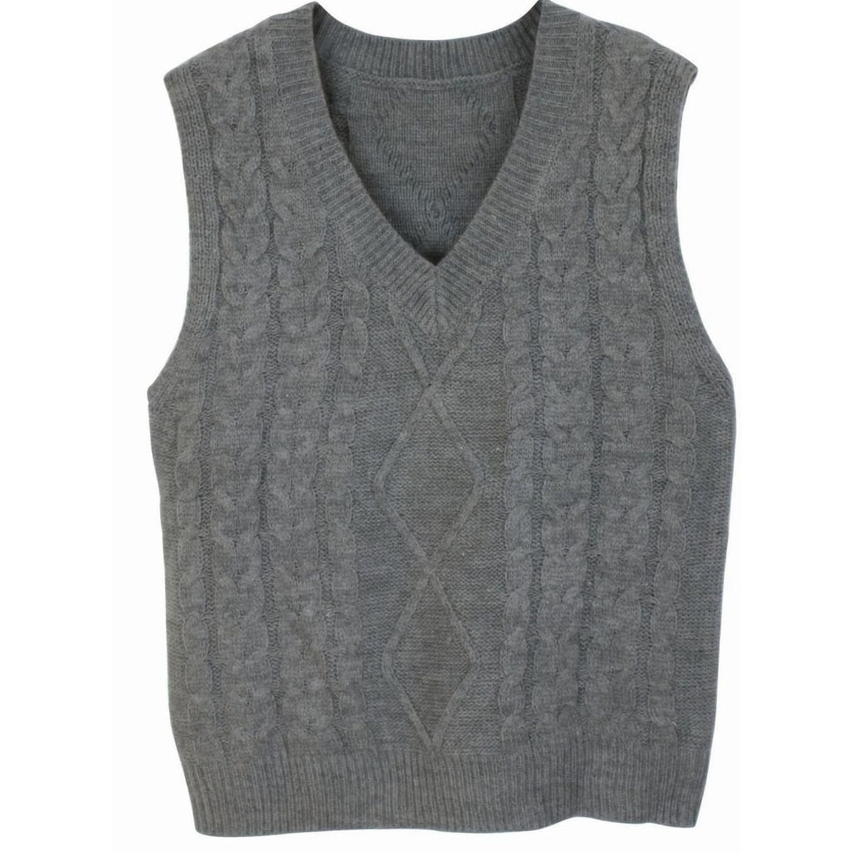 Sweater Vests with Relaxed Knit Fit and V-Neck - Image 7