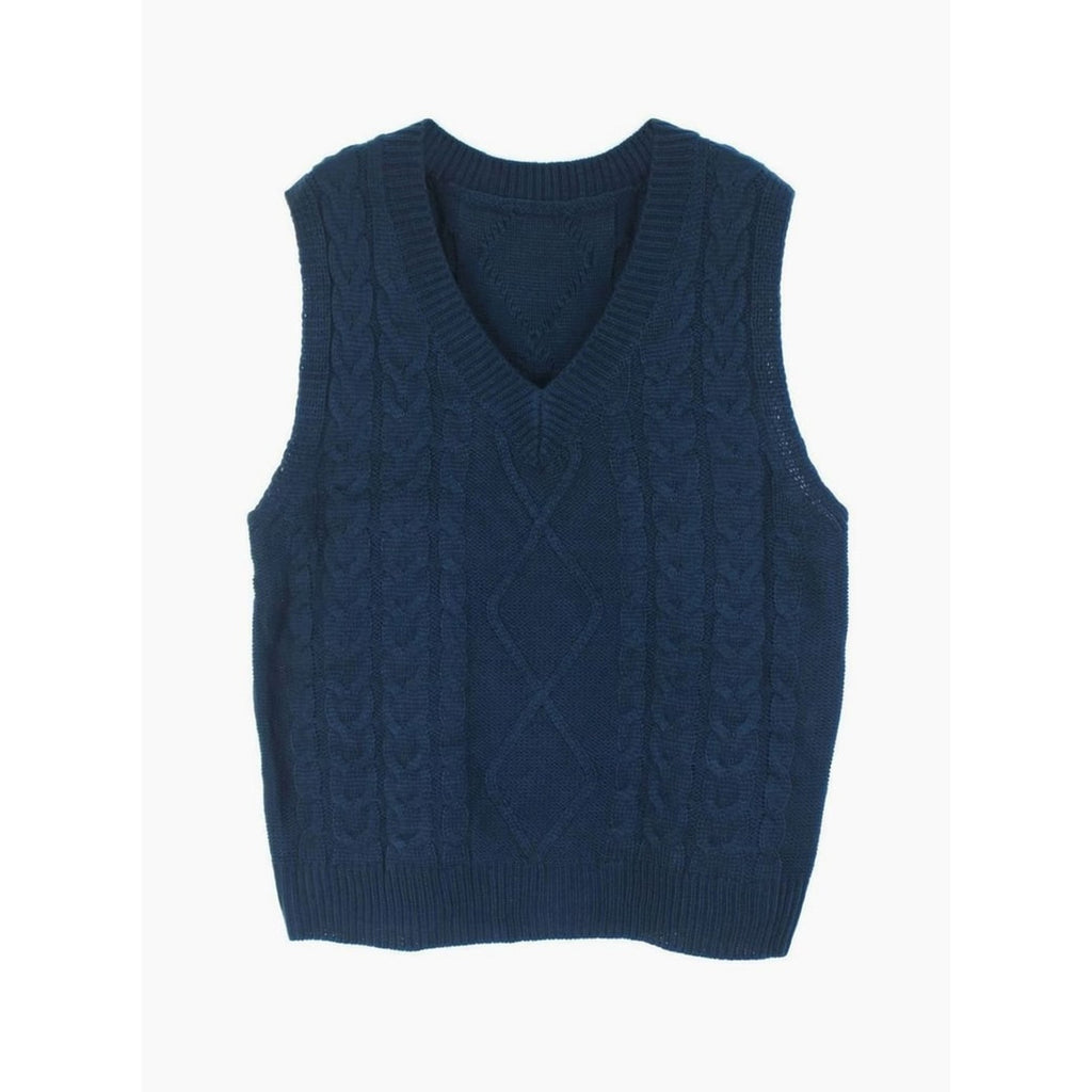 Sweater Vests with Relaxed Knit Fit and V-Neck - Image 73