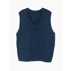 Sweater Vests with Relaxed Knit Fit and V-Neck - Image 73