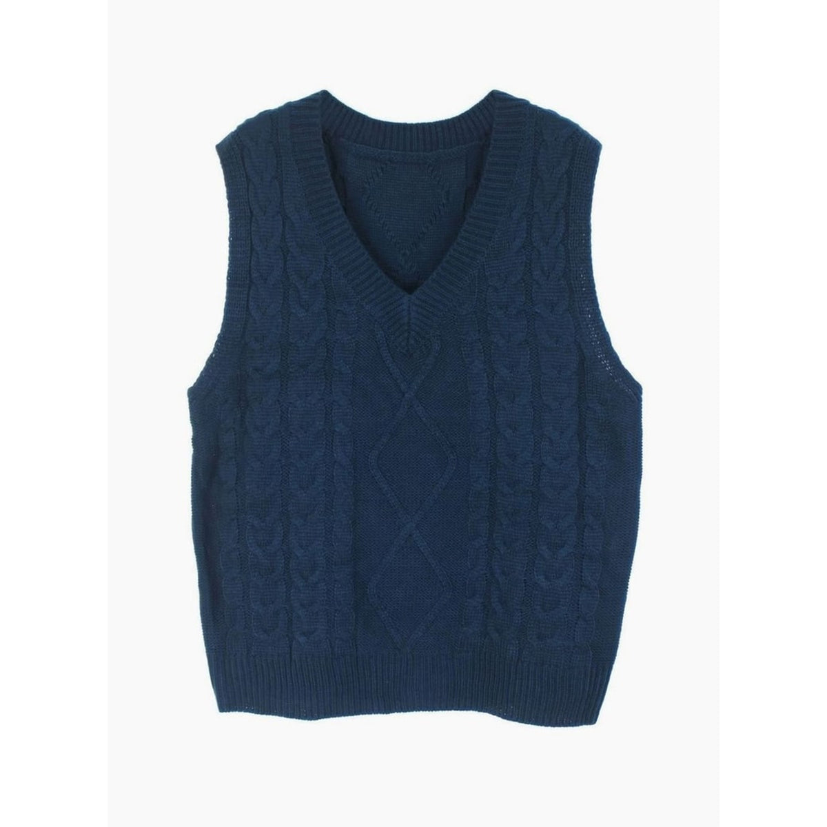 Sweater Vests with Relaxed Knit Fit and V-Neck - Image 73