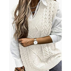 Sweater Vests with Relaxed Knit Fit and V-Neck - Image 78