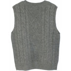 Sweater Vests with Relaxed Knit Fit and V-Neck - Image 8