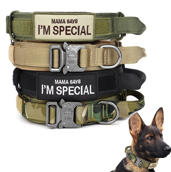 Tactical Dog Collar With Padded Interior And Integrated Control Handle For Training - Image 9