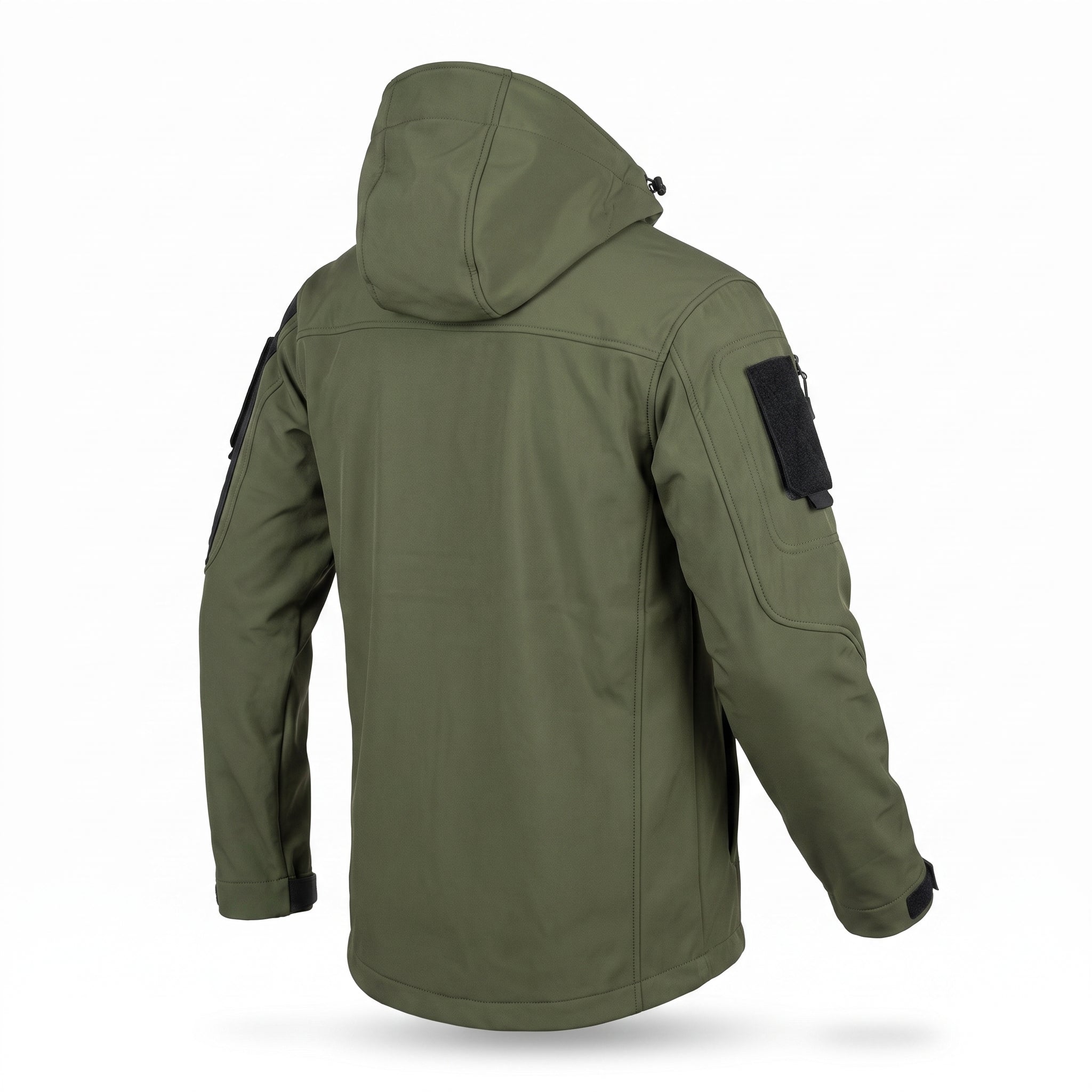 Tactical Softshell Jacket Waterproof Outdoor Full-Zip With Hood - angle