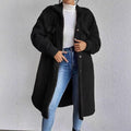 Teddy Coat with Relaxed Longline Fit and Side Pockets - Image 1