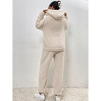 Teddy Pajama Set with Warm Hoodie and Kangaroo Pocket - Image 4