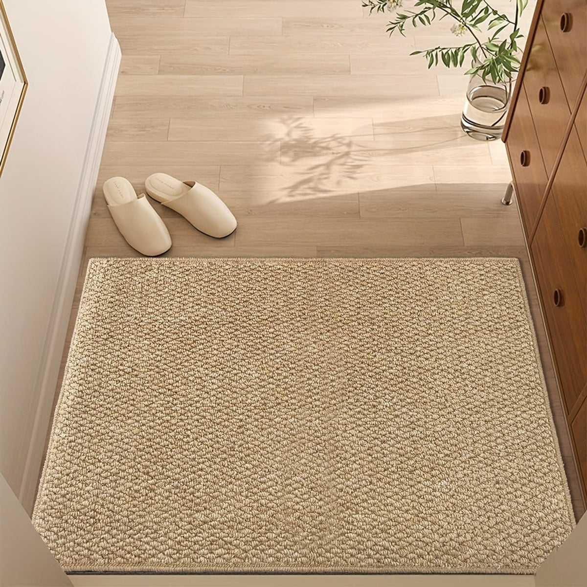 Textured Woven Polyester Door Mat With Non-Slip Backing - Image 2