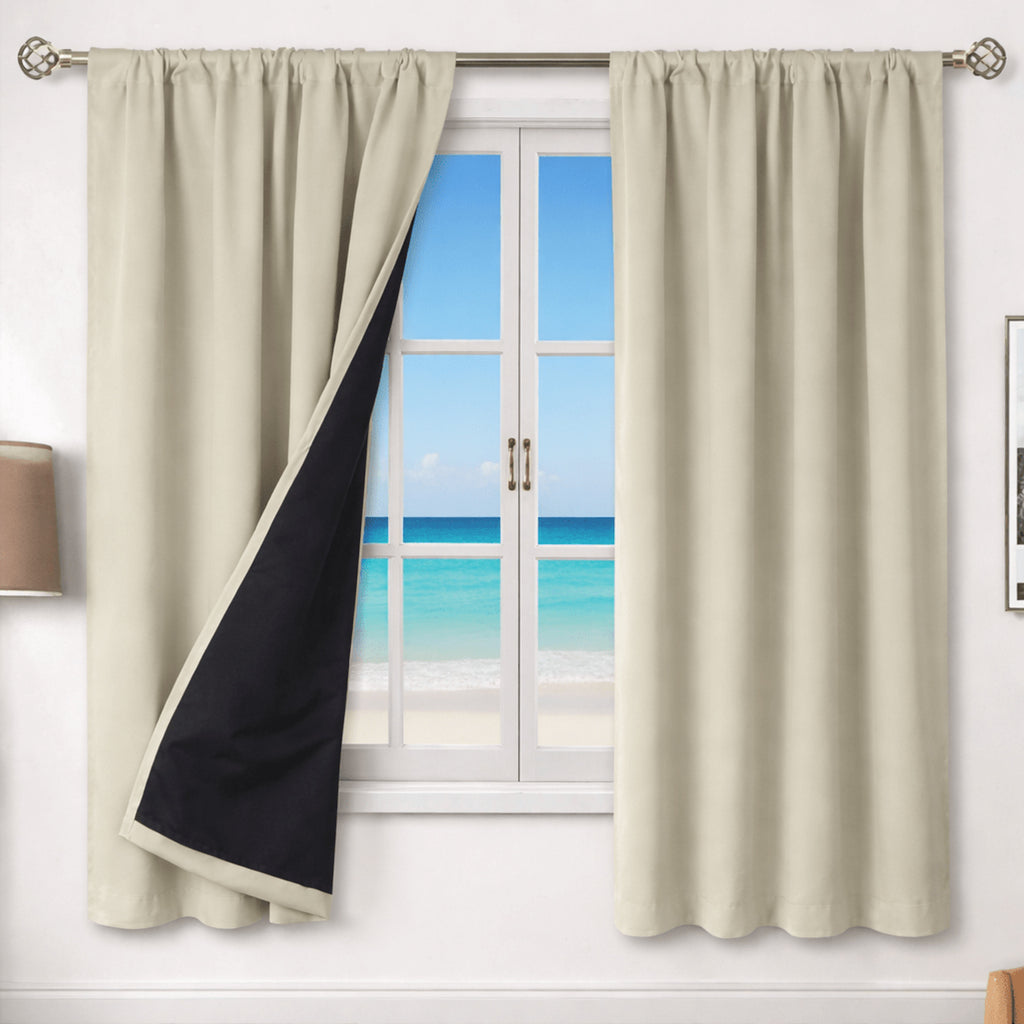 Thermal Insulating Curtain With Waterproof Rod Pocket - Image 1