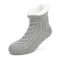 Thermal Socks With Fleece Lining And Non-Slip Cable Knit - Image 1