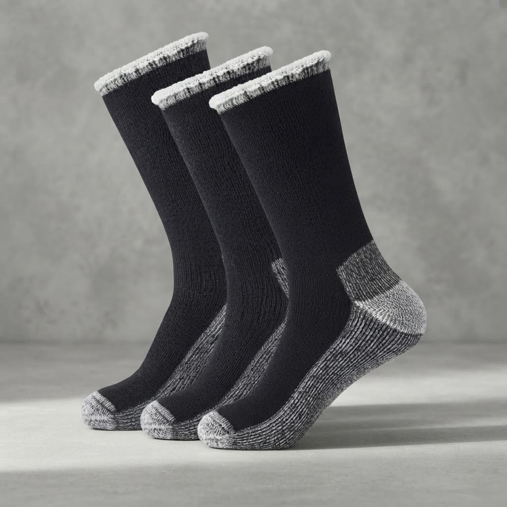 Thermal Socks with Terry Lining Calf-Length and 3-Pair Pack - Image 1