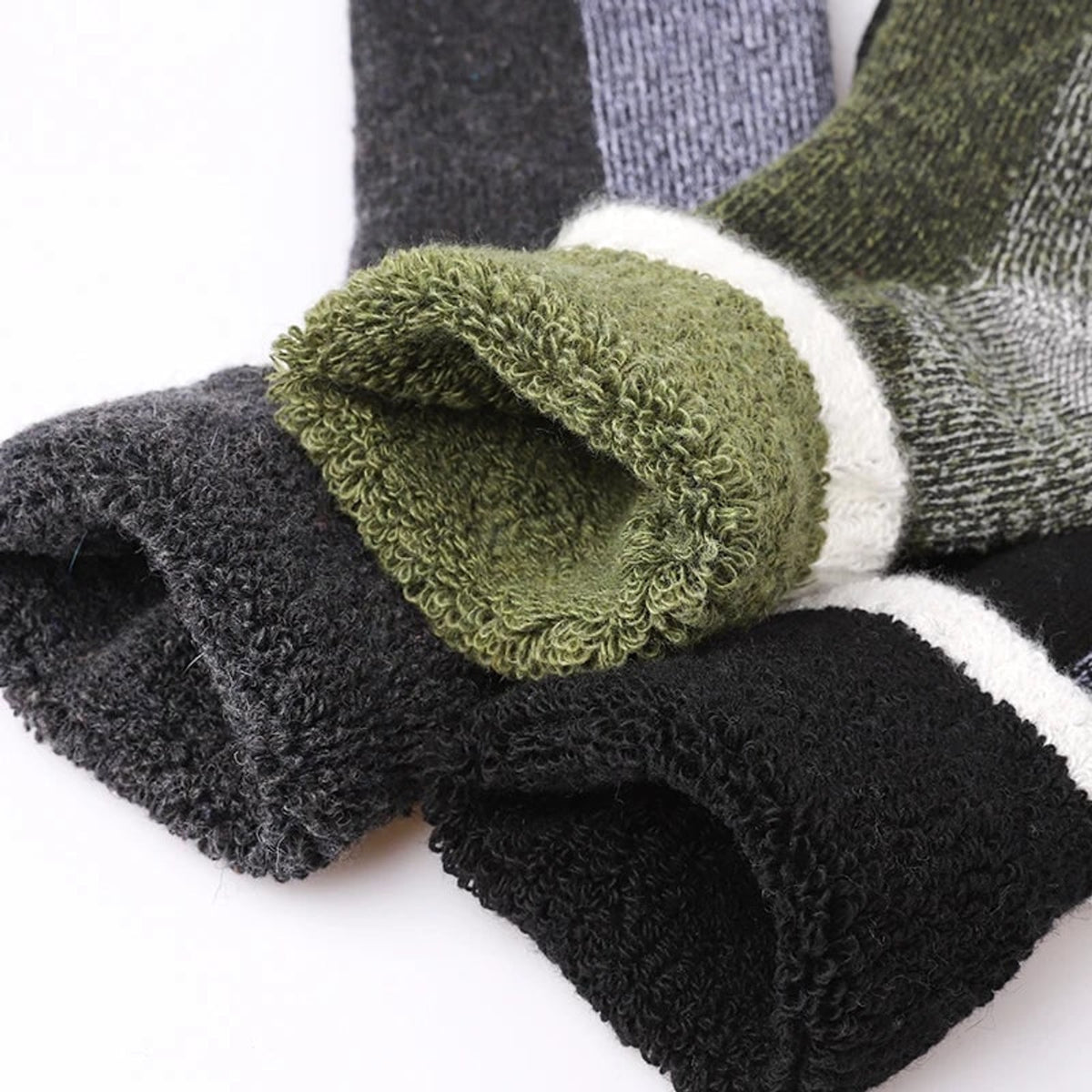 Thermal Socks with Warm Fleece-Lined Cuff and Ankle-Length - Image 3