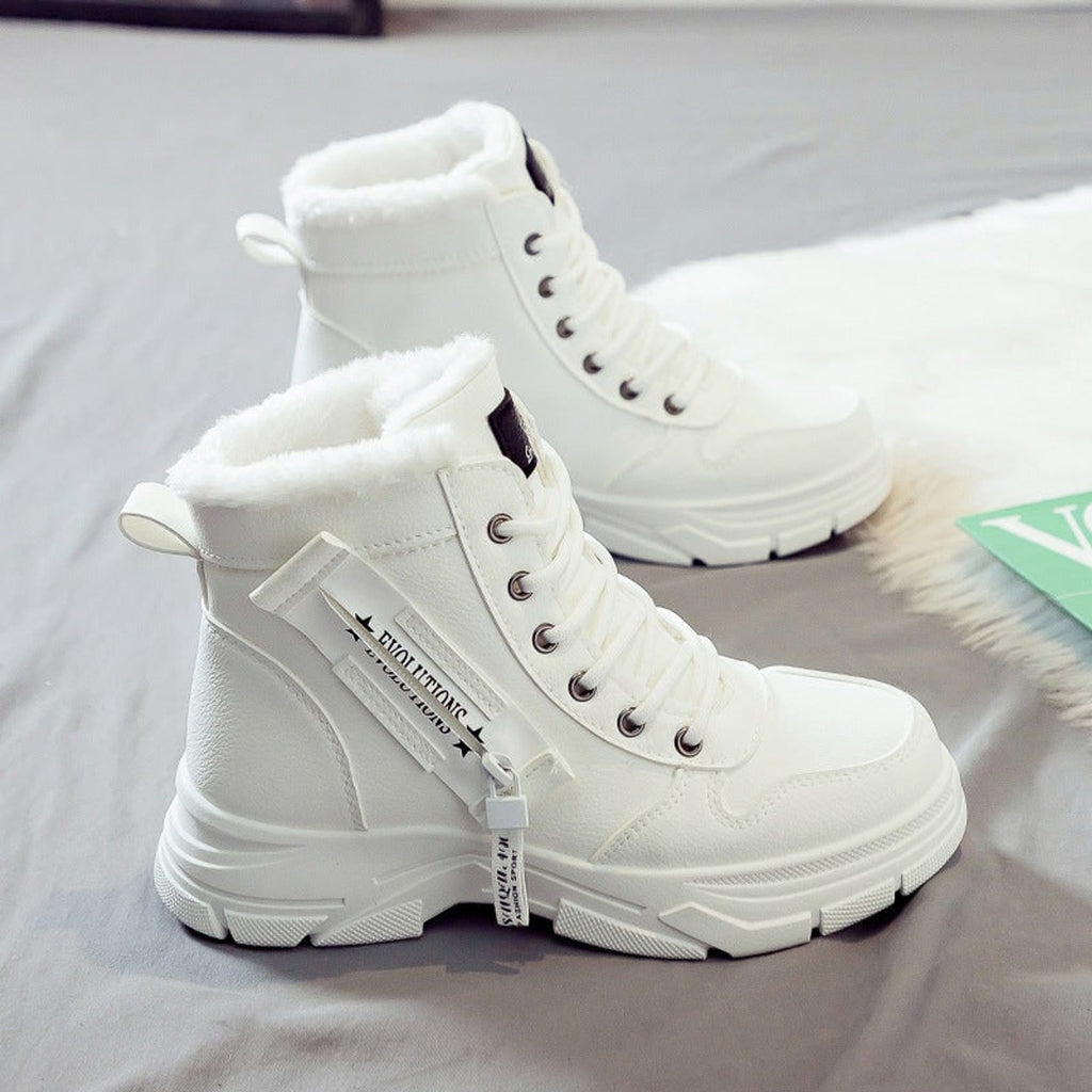 Thermal Winter Boots with Fleece-Lined High Top and Side Zipper - Image 5
