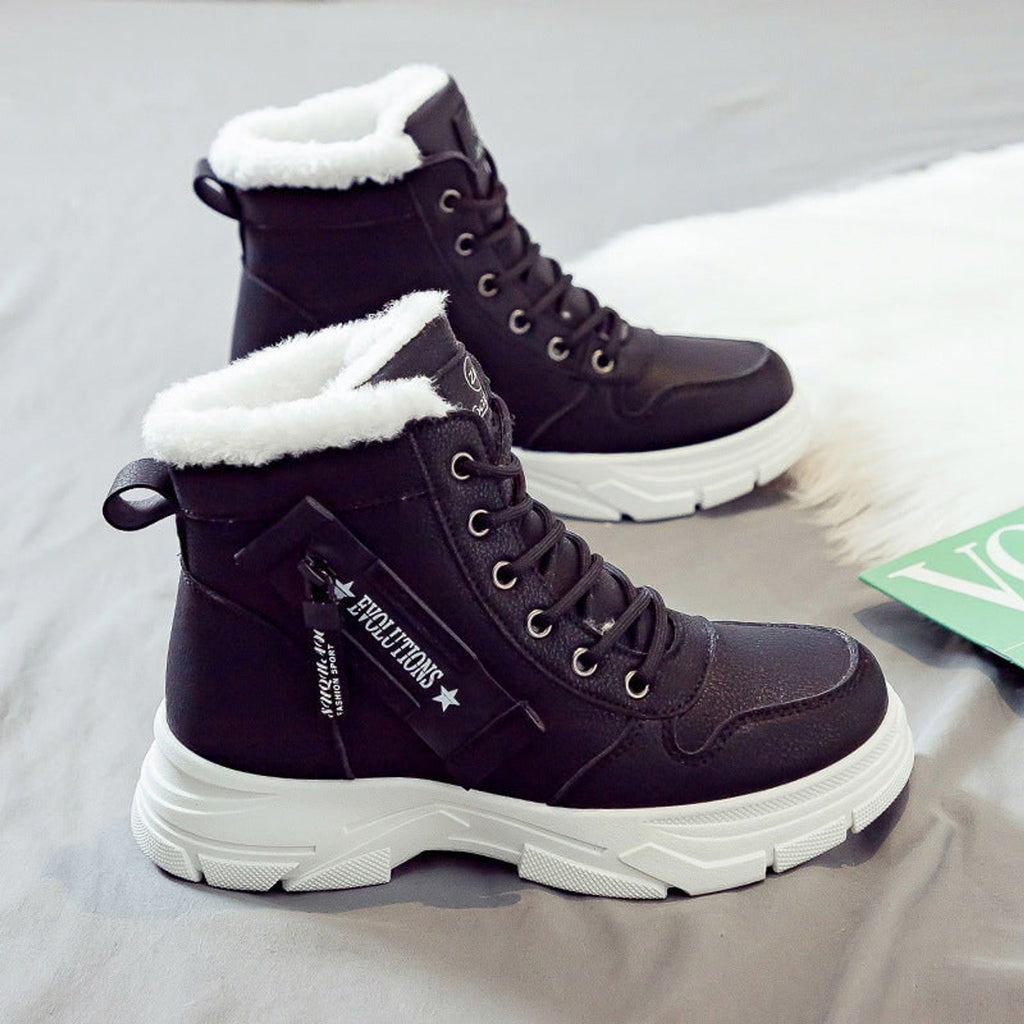 Thermal Winter Boots with Fleece-Lined High Top and Side Zipper - Image 4