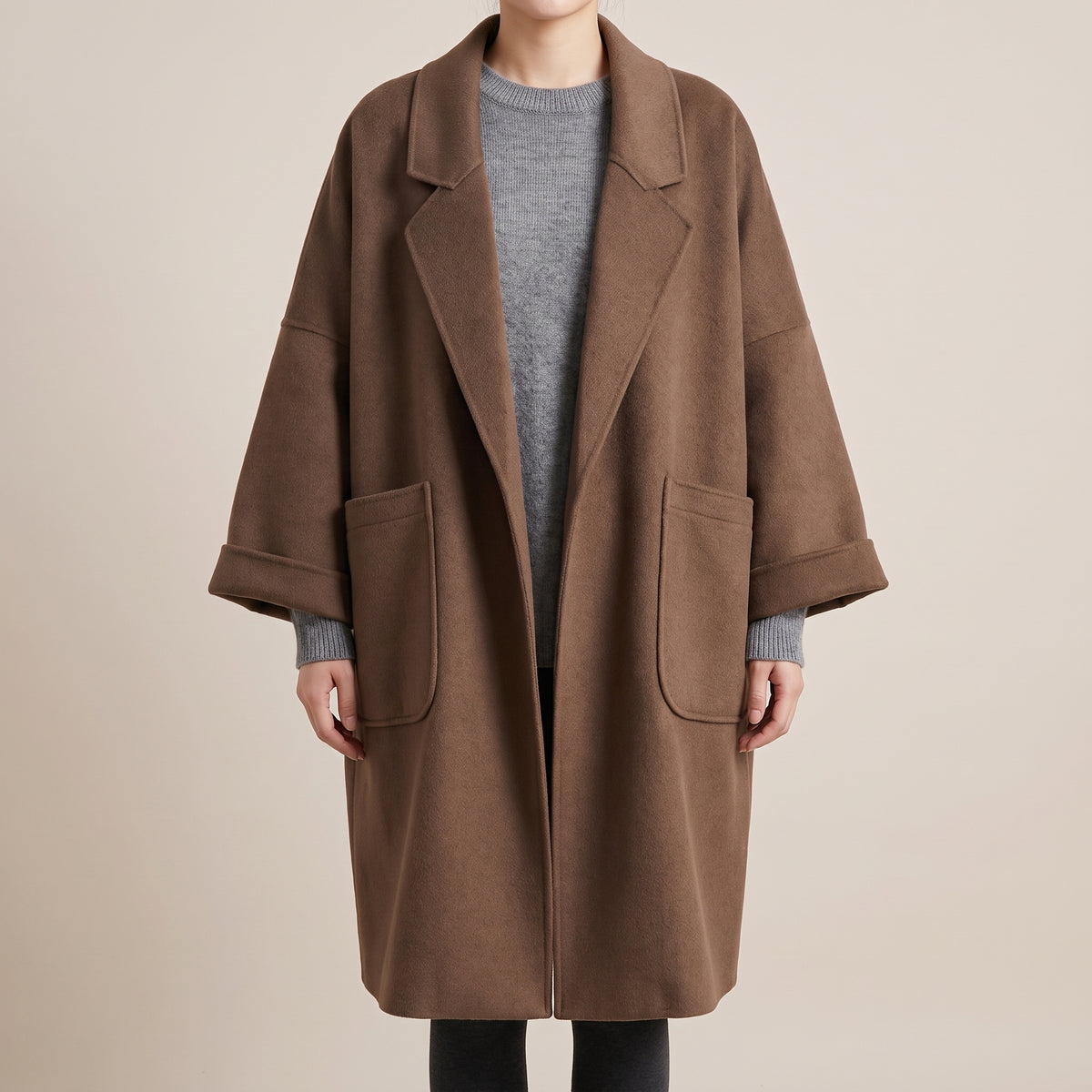 Trench Coat with Relaxed Long and Wide Lapel - hero