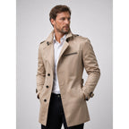 Trench Coat Men Mid-Length With Epaulets - Image 1