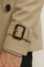 Trench Coat Men Mid-Length With Epaulets - Image 5