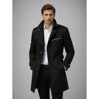 Trench Coat Men Mid-Length With Epaulets - Image 8