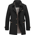 Trench Coat Men Single-Breasted With Epaulets - Image 1
