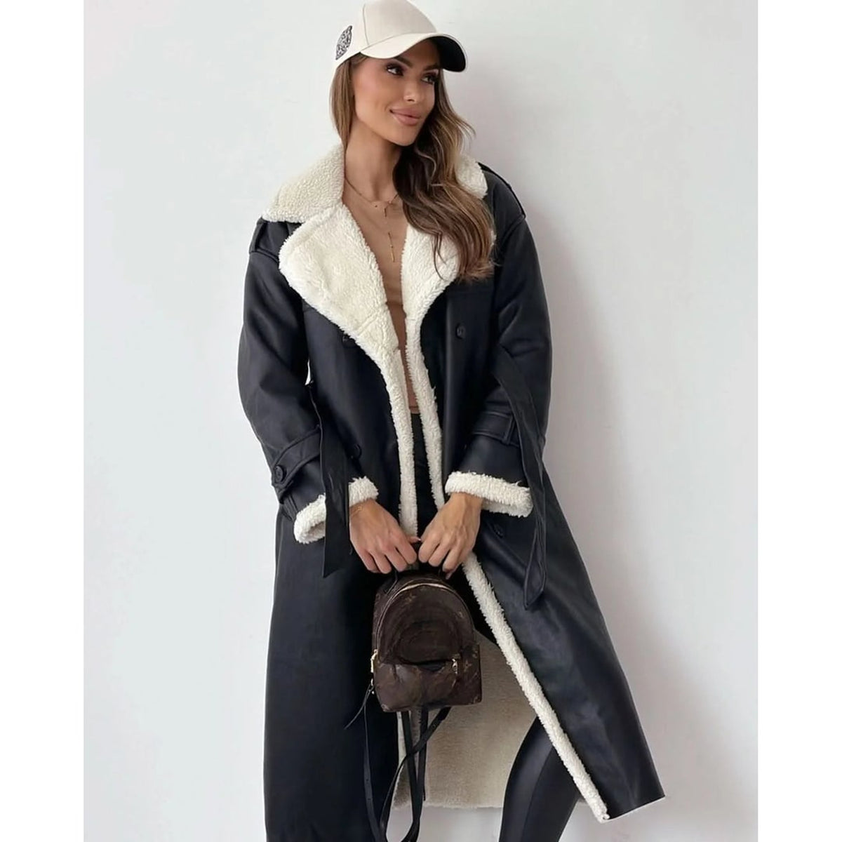 Trench Coat with Adjustable Double Breasted Fit and Belt - Image 8