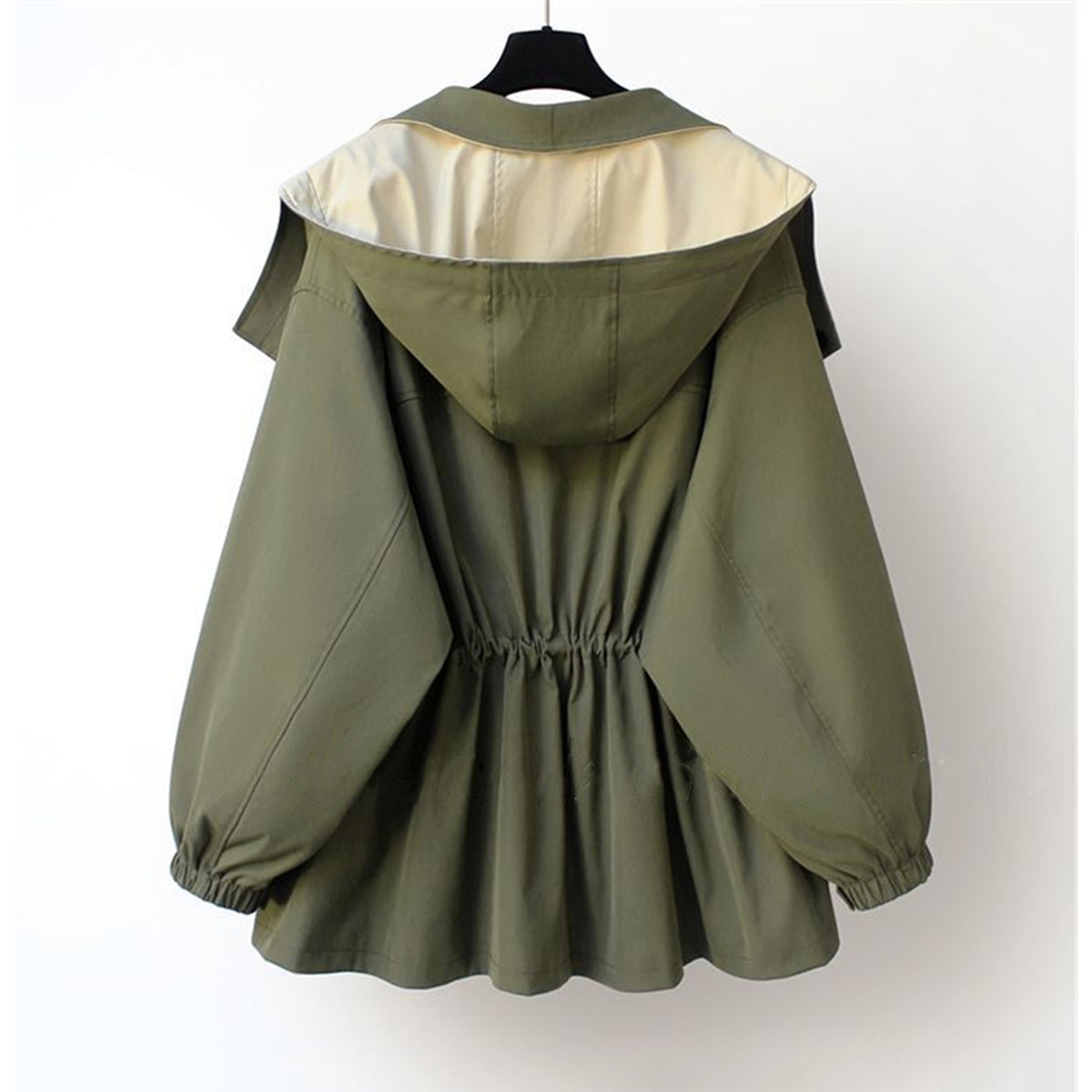 Trench Coat with Relaxed Oversized Fit and Adjustable Waist - Image 2