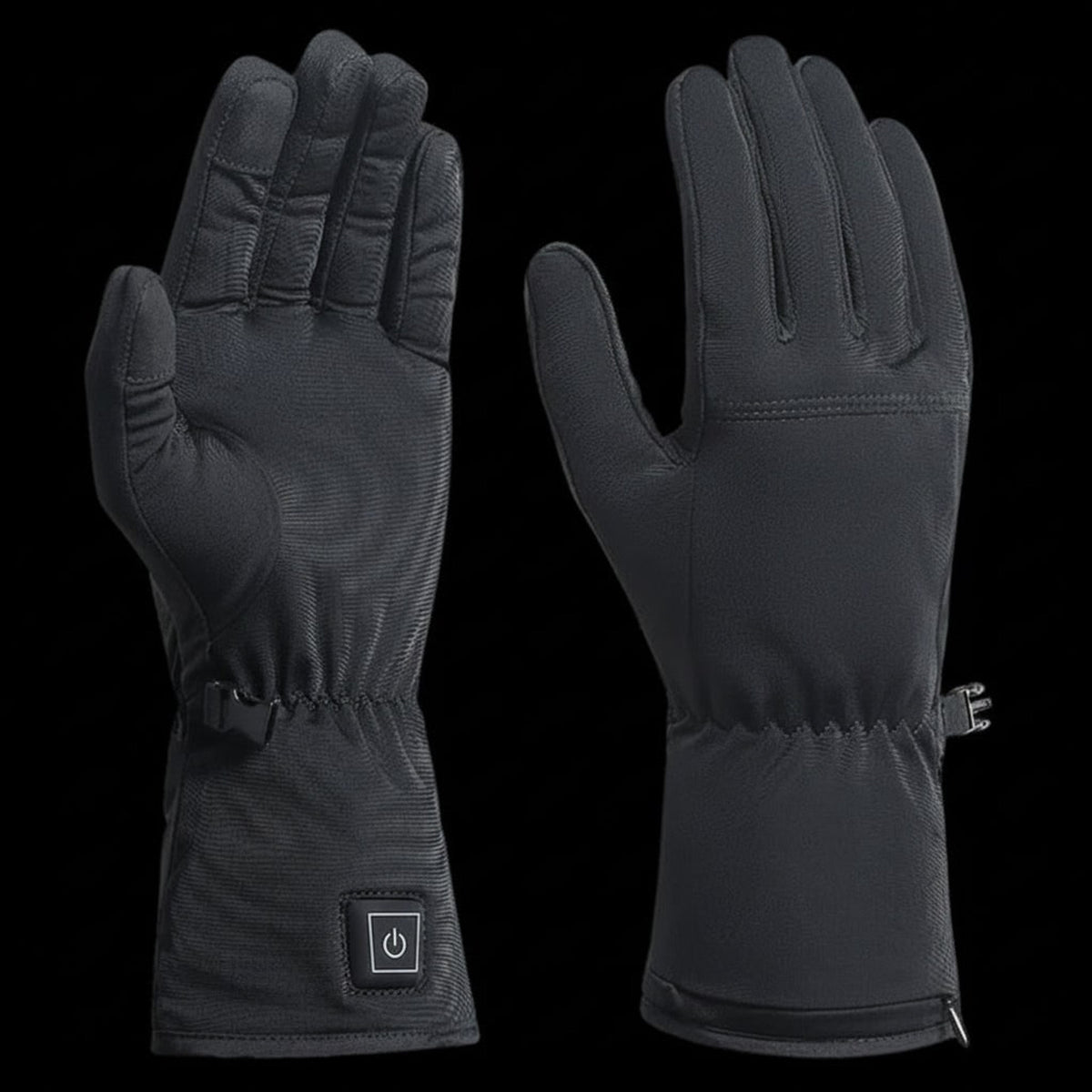 Ultra Thin Heated Gloves With Rechargeable Batteries And Touchscreen Fingers - Image 1
