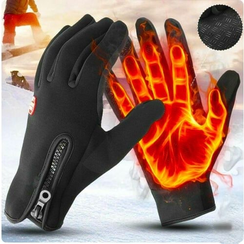 USB Electric Heated Gloves For Winter Thermal Ladies Snow Ski Cycling With Touchscreen Fingertips And Zipper Pocket - Image 1