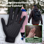 USB Electric Heated Gloves For Winter Thermal Ladies Snow Ski Cycling With Touchscreen Fingertips And Zipper Pocket - Image 6