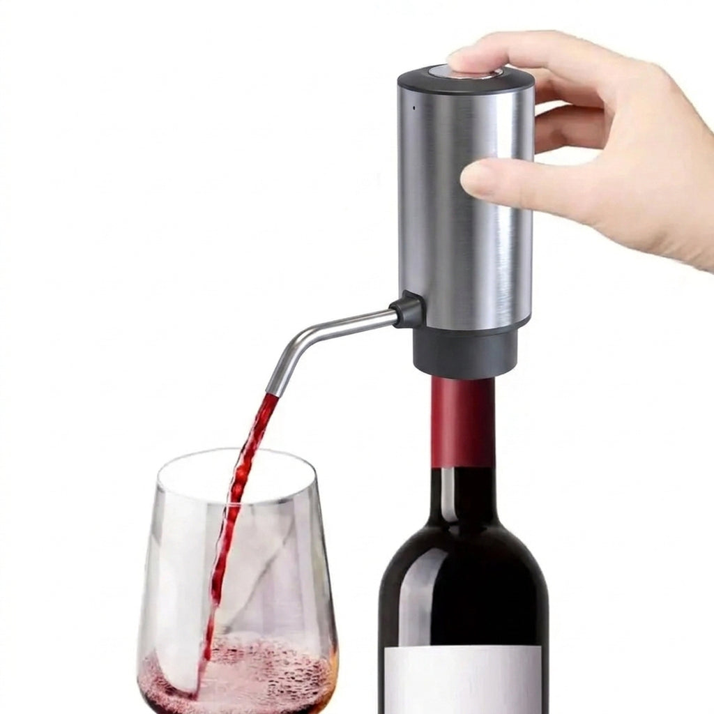 USB Rechargeable Wine Aerator Pourer With Retractable Stainless Steel Tube - Image 4