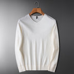 V Neck Sweater with Breathes Cashmere Knit and V-Neckline - Image 2