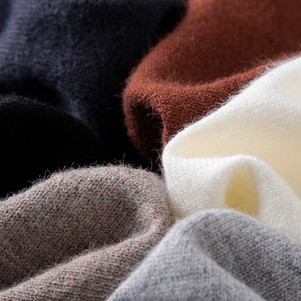 V Neck Sweater with Breathes Cashmere Knit and V-Neckline - Image 7