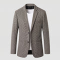 Men's Blazer with Streamlined Single Breasted and Notch Collar - Grey