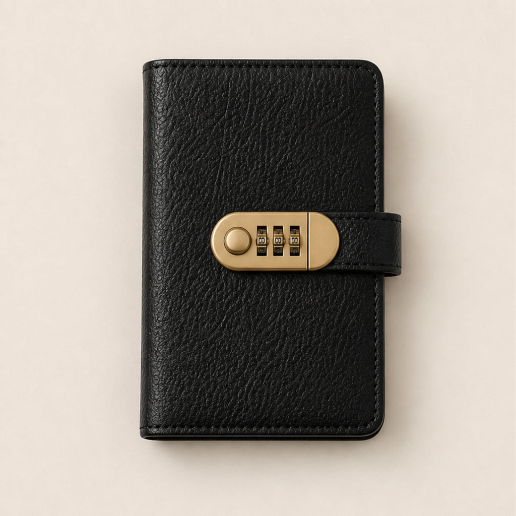 Vaultara Combination Lock Savings Notebook With A6 Croc-Embossed Cover - Image 5