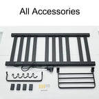 Wall Mounted Electric Heated Towel Rail With Top Storage Shelf And 5 Hooks Fast Heating - Image 6