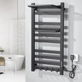Wall Mounted Electric Heated Towel Rail With Top Storage Shelf And 5 Hooks Fast Heating - Image 7