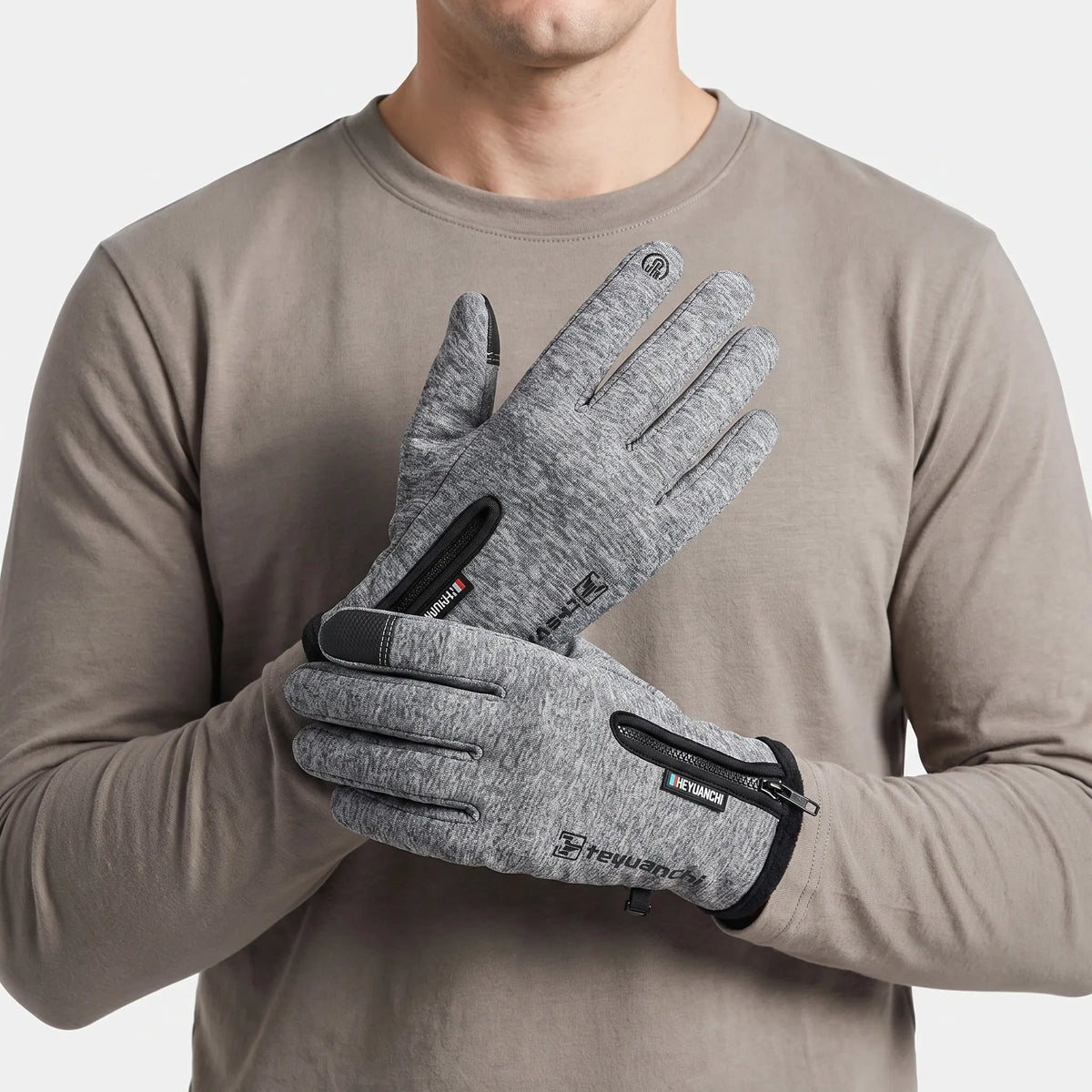 Water-Resistant Thermal Fishing Gloves With Fleece Lining And Flip-Back Finger Design - Image 1