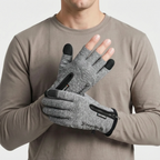 Water-Resistant Thermal Fishing Gloves With Fleece Lining And Flip-Back Finger Design - Image 2