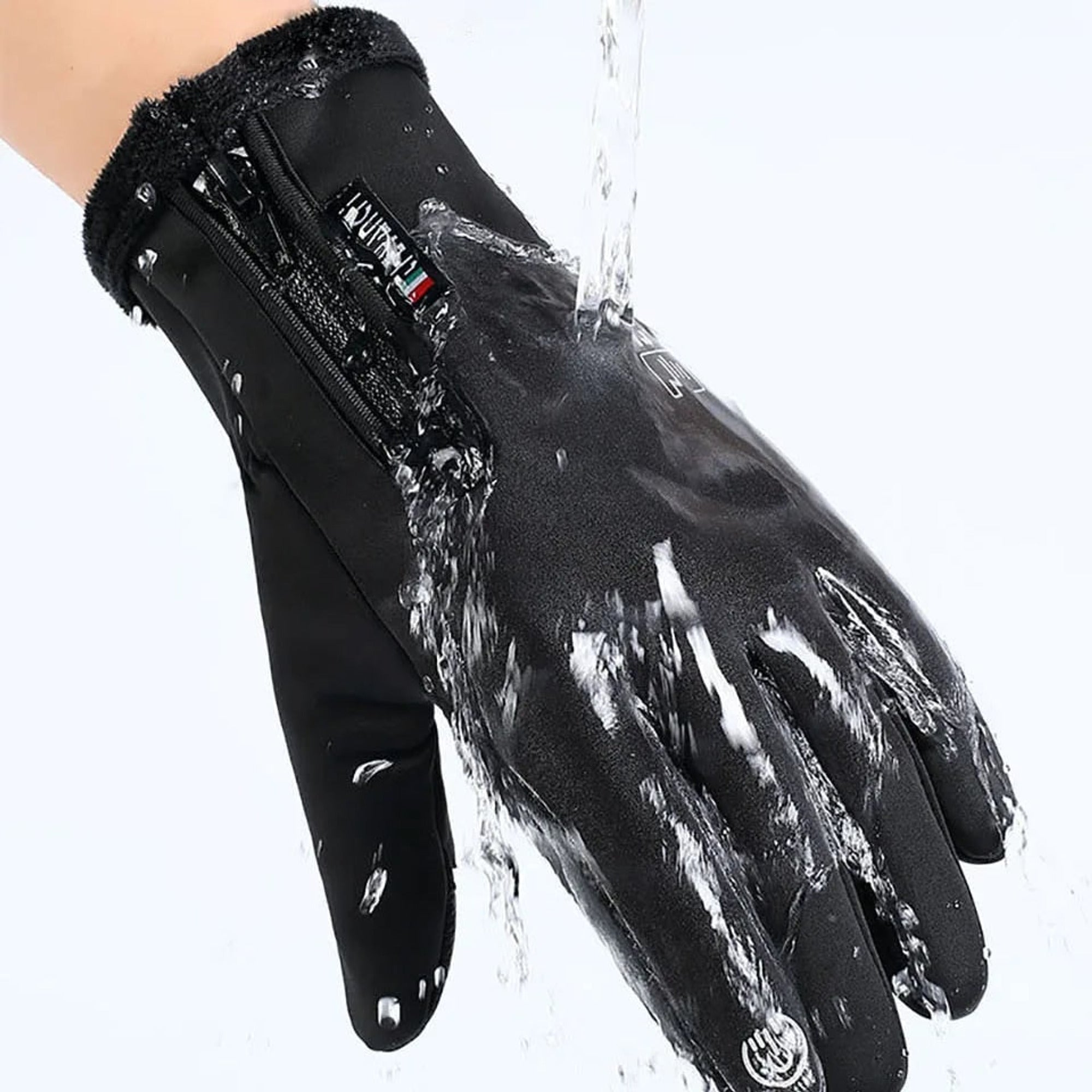 Water-Resistant Thermal Fishing Gloves With Fleece Lining And Flip-Back Finger Design - Image 7