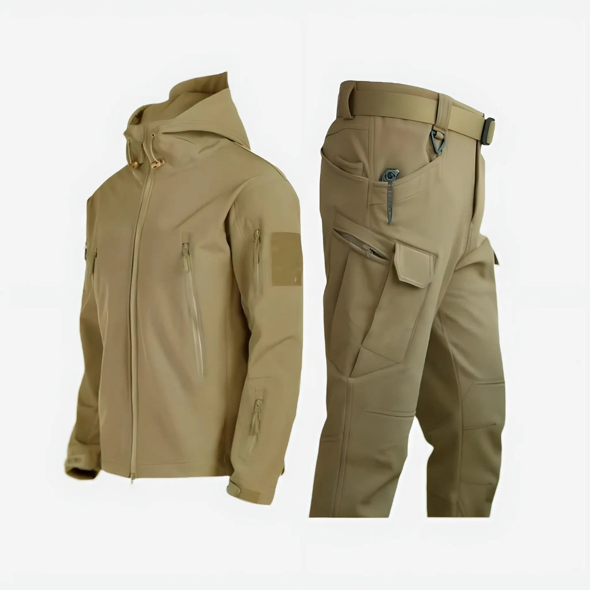 Waterproof Outdoor Jacket Set with Relaxed Two-Piece and Breathable Fabric - Image 2