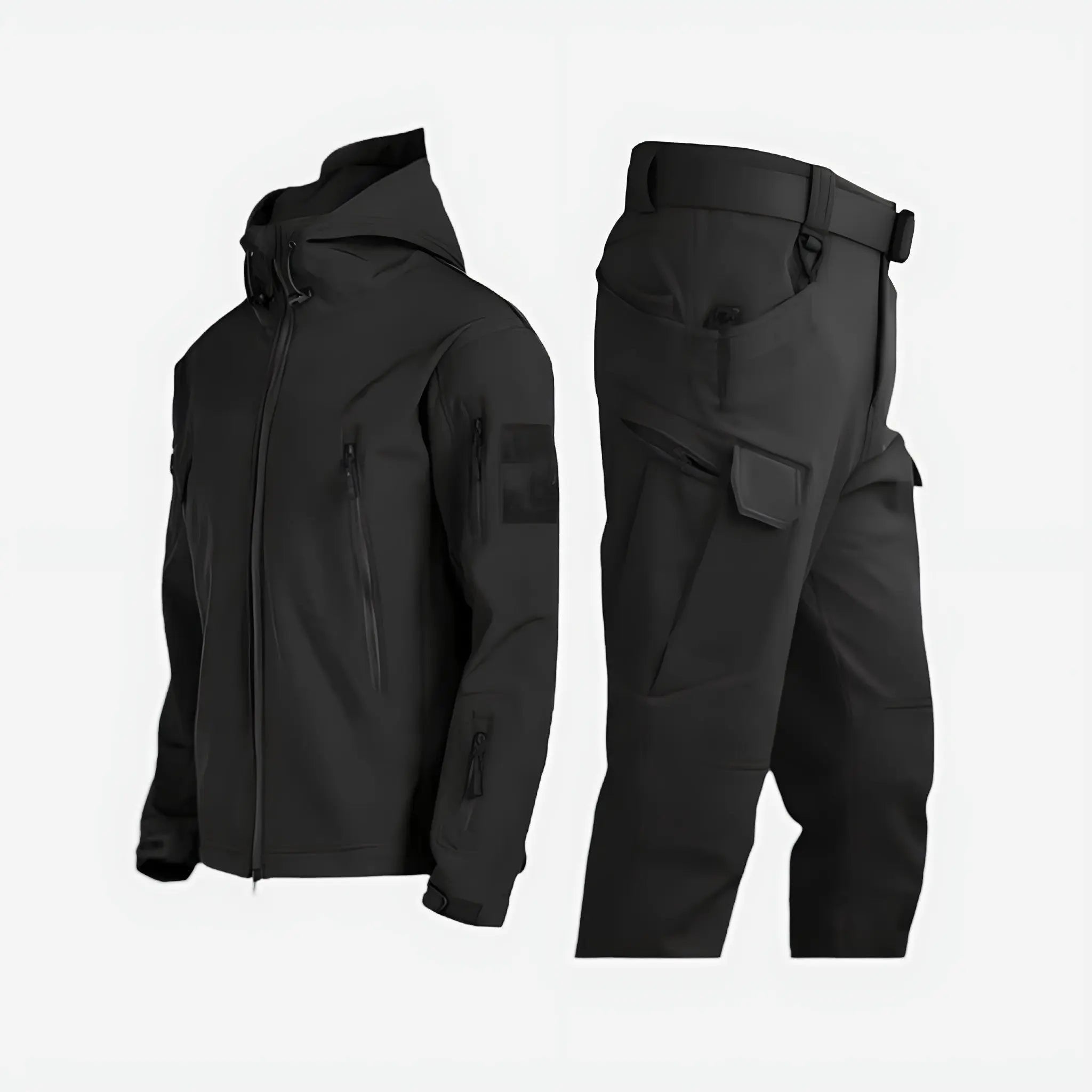 Waterproof Outdoor Set with Adjustable Two-Piece Jacket and Trousers - Image 1