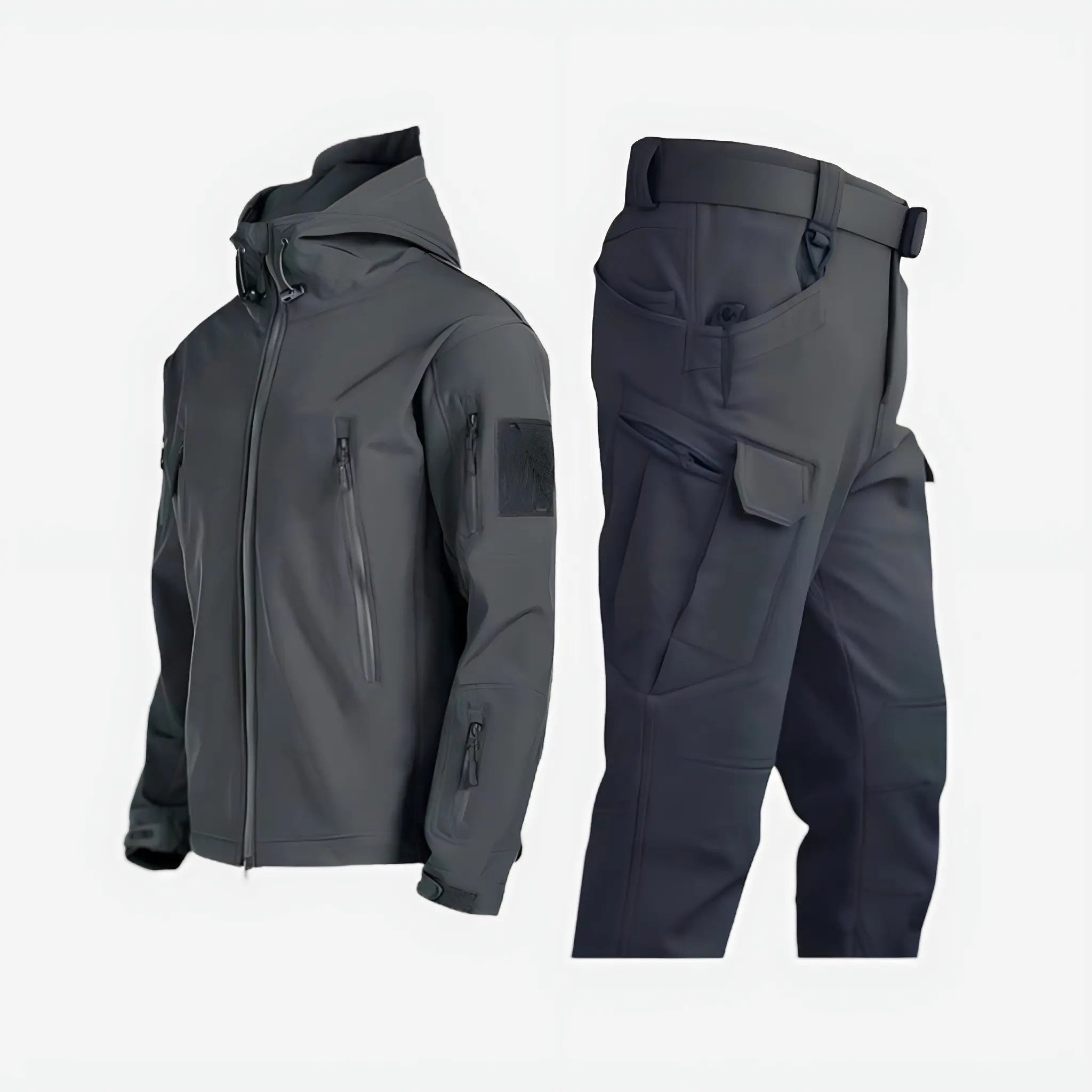 Waterproof Outdoor Set with Adjustable Two-Piece Jacket and Trousers - Image 4