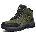 Waterproof Walking Boot with Supportive High-Top Design and Lace-Up - Image 1